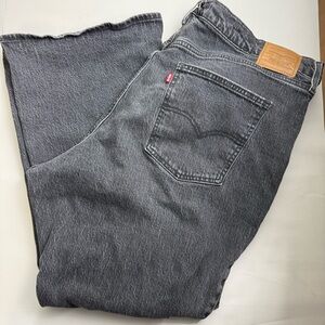 Levi's Women's Gray 70s High Flare Jeans Women’s 22W